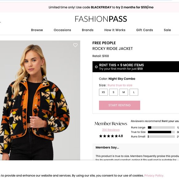 Free People Rocky Ridge Jacket Size XS EUC - Picture 4 of 7